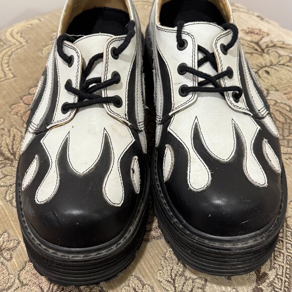 9.5 RARE 90s flame creeper shoes with hidden storage (covered by the insole) main image 8